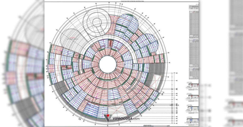 Plano Arquitectónico de las losas de Vigueta y Bovedilla de VIPROCOSA