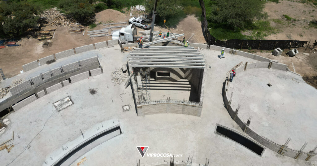 Proceso de montaje de losas prefabricadas VIPROCOSA