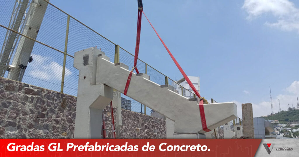 Gradas con elementos Prefabricados de Concreto