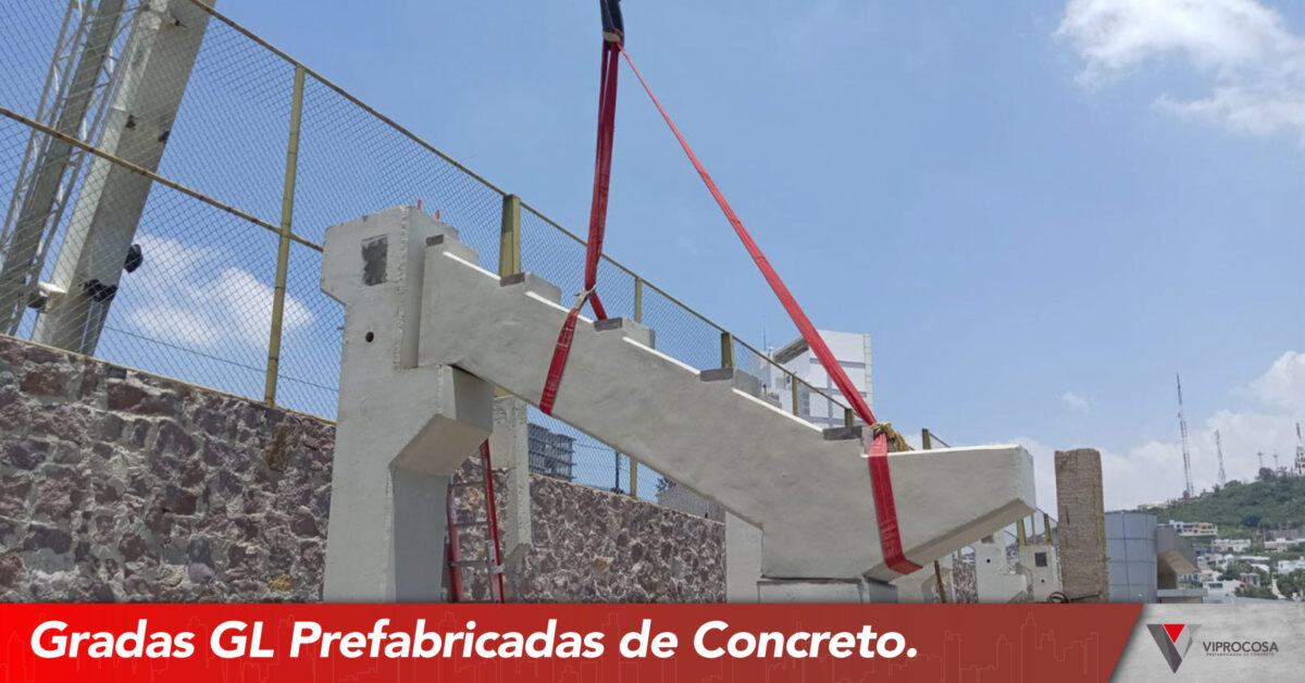Gradas con elementos Prefabricados de Concreto
