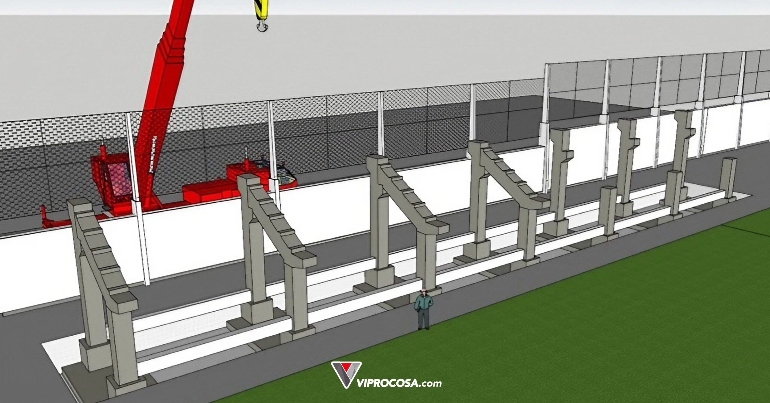Gradas con elementos Prefabricados de Concreto