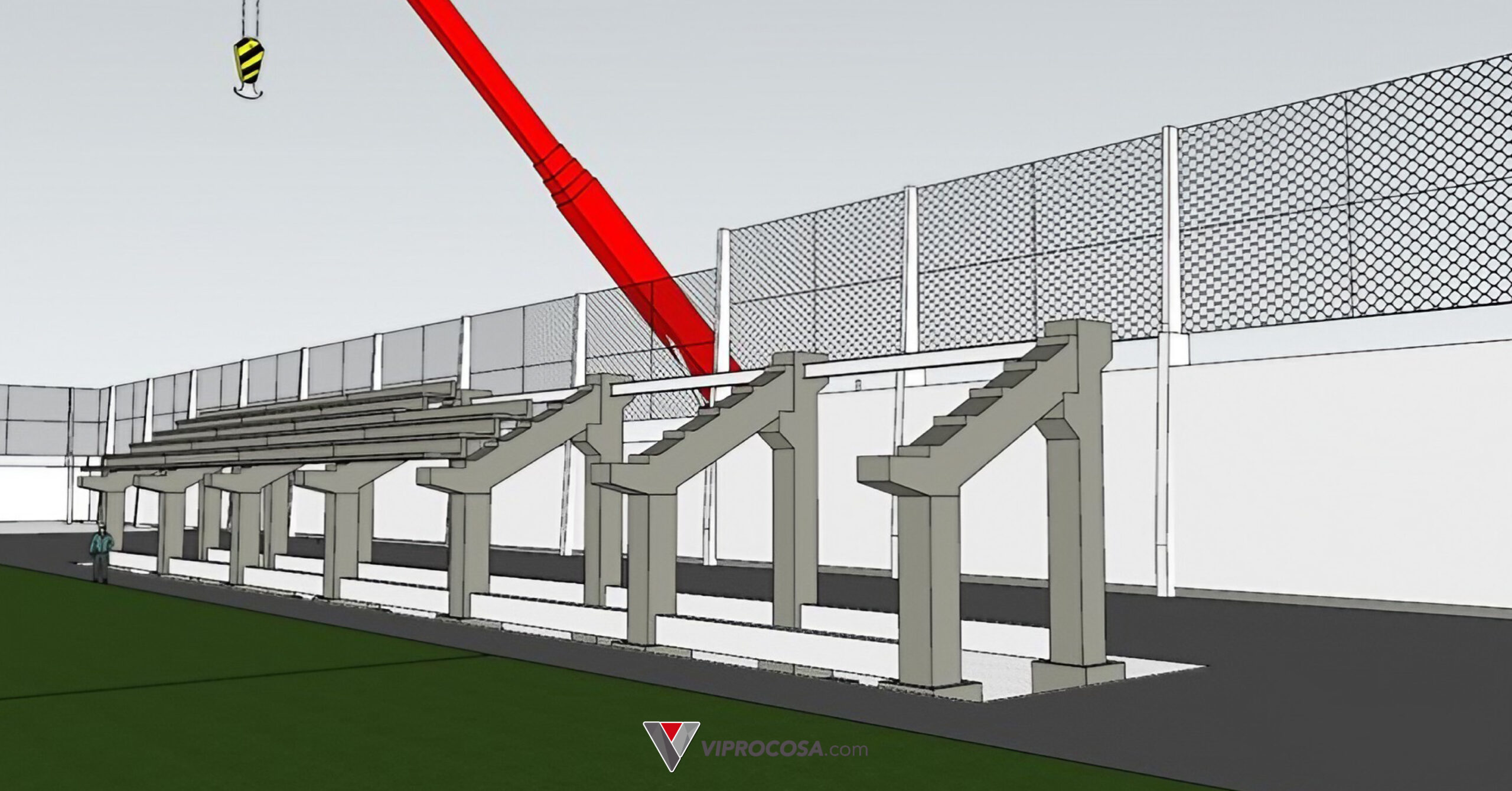 Gradas con elementos Prefabricados de Concreto
